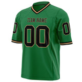 Custom Grass Green Black Solid Colour Football Jersey