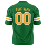 Custom Grass Green Gold Solid Colour Football Jersey