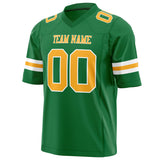 Custom Grass Green Gold Solid Colour Football Jersey