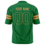 Custom Grass Green Old Gold Solid Colour Football Jersey