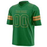 Custom Grass Green Old Gold Solid Colour Football Jersey