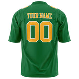 Custom Grass Green Gold Solid Colour Football Jersey