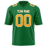 Custom Grass Green Gold Solid Colour Football Jersey