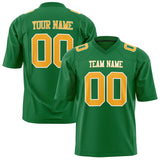 Custom Grass Green Gold Solid Colour Football Jersey