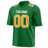 Custom Grass Green Gold Solid Colour Football Jersey