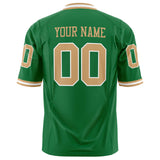 Custom Grass Green Old Gold Solid Colour Football Jersey