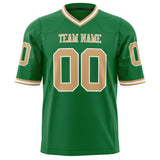 Custom Grass Green Old Gold Solid Colour Football Jersey