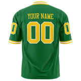 Custom Grass Green Gold Solid Colour Football Jersey