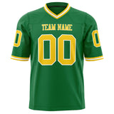 Custom Grass Green Gold Solid Colour Football Jersey