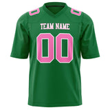 Custom Grass Green Pink Solid Colour Football Jersey