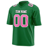 Custom Grass Green Pink Solid Colour Football Jersey