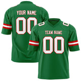 Custom Grass Green White Solid Colour Football Jersey