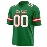 Custom Grass Green White Solid Colour Football Jersey