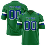 Custom Grass Green Royal Solid Colour Football Jersey