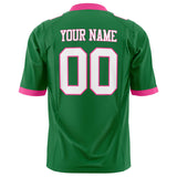 Custom Grass Green White Solid Colour Football Jersey