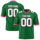 Custom Grass Green White Solid Colour Football Jersey