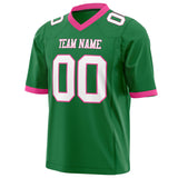 Custom Grass Green White Solid Colour Football Jersey