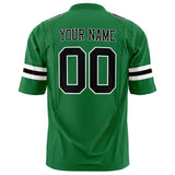 Custom Grass Green Black Solid Colour Football Jersey