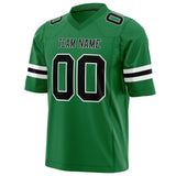 Custom Grass Green Black Solid Colour Football Jersey