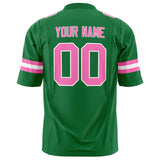 Custom Grass Green Pink Solid Colour Football Jersey