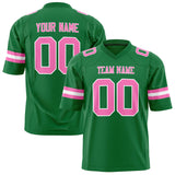 Custom Grass Green Pink Solid Colour Football Jersey