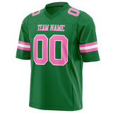 Custom Grass Green Pink Solid Colour Football Jersey