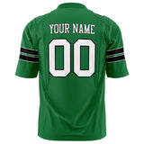 Custom Grass Green White Solid Colour Football Jersey