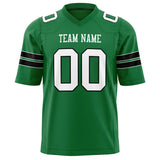 Custom Grass Green White Solid Colour Football Jersey