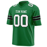 Custom Grass Green White Solid Colour Football Jersey