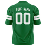 Custom Grass Green White Solid Colour Football Jersey