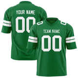 Custom Grass Green White Solid Colour Football Jersey