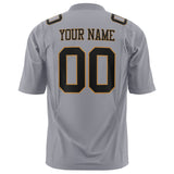 Custom Gray Black Solid Colour Football Jersey