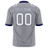 Custom Gray White Solid Colour Football Jersey