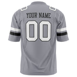 Custom Gray White Solid Colour Football Jersey