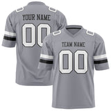 Custom Gray White Solid Colour Football Jersey