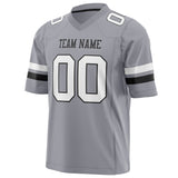 Custom Gray White Solid Colour Football Jersey