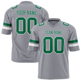 Custom Gray Kelly Green Solid Colour Football Jersey FT01240725GR177