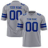 Custom Gray Royal Solid Colour Football Jersey FT01240725GR178