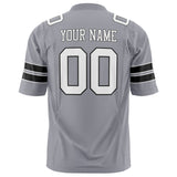 Custom Gray White Solid Colour Football Jersey