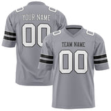 Custom Gray White Solid Colour Football Jersey FT01240725GR179