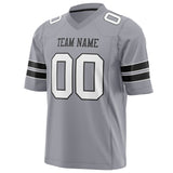 Custom Gray White Solid Colour Football Jersey