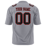 Custom Gray Black Solid Colour Football Jersey