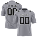 Custom Gray Black Solid Colour Football Jersey FT01240725GR182