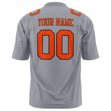 Custom Gray Red Solid Colour Football Jersey