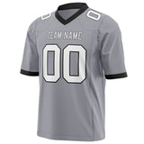 Custom Gray White Solid Colour Football Jersey