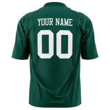 Custom Kelly Green White Solid Colour Football Jersey