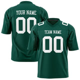 Custom Kelly Green White Solid Colour Football Jersey