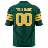 Custom Kelly Green Gold Solid Colour Football Jersey