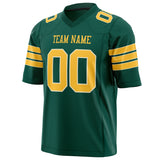 Custom Kelly Green Gold Solid Colour Football Jersey