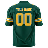 Custom Kelly Green Gold Solid Colour Football Jersey